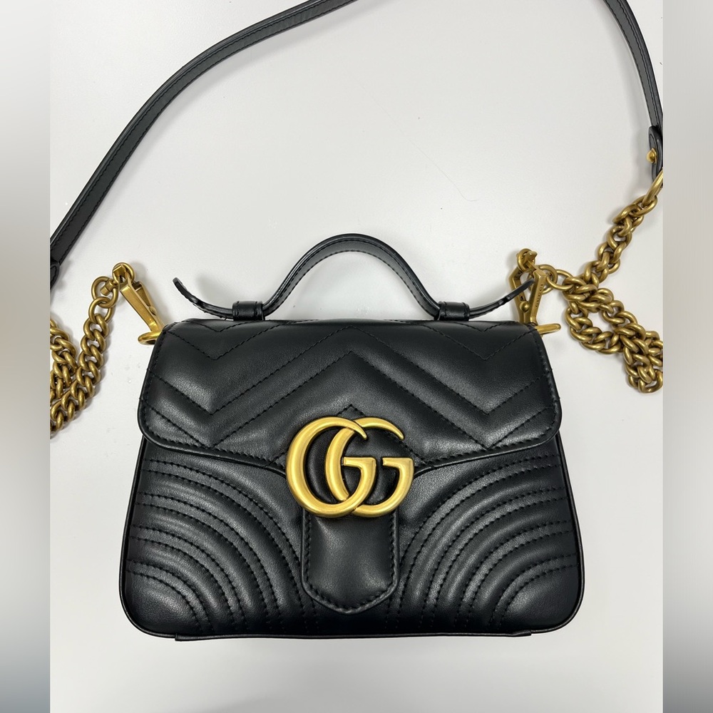 GG MARMONT MINI TOP HANDLE BAG